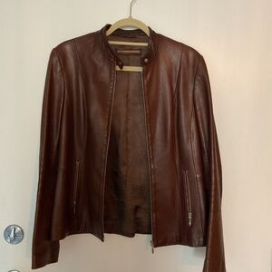 desa brown Turkish leather jacket